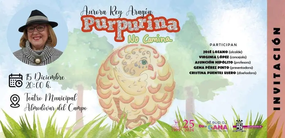 Invitaci&oacute;n Purpurina no Camina