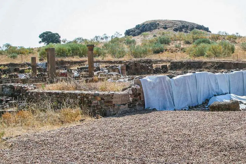Panor&aacute;mica del yacimiento arqueol&oacute;gico de Sisapo en la pedan&iacute;a de La Bienvenida
