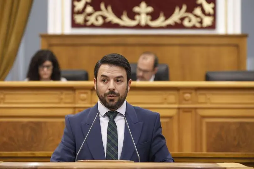 El portavoz de Vox en las Cortes regionales, Iv&aacute;n S&aacute;nchez