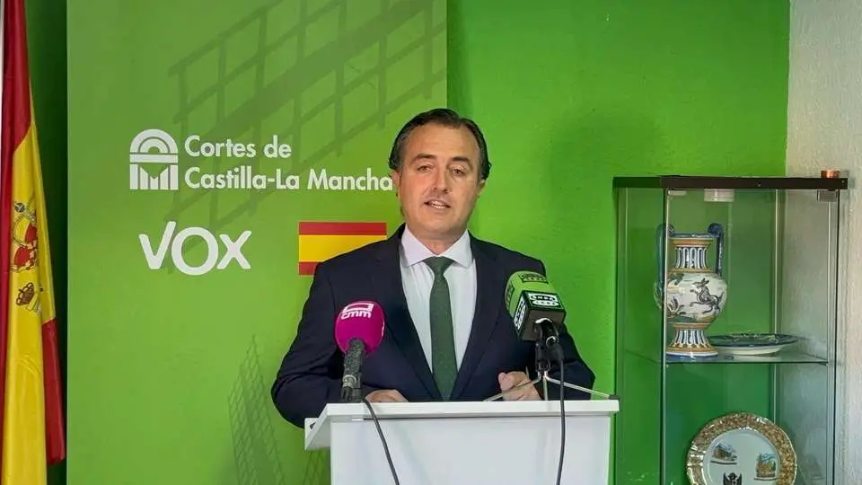 El presidente de Vox&nbsp;en las Cortes de Castilla-la Mancha, David Moreno