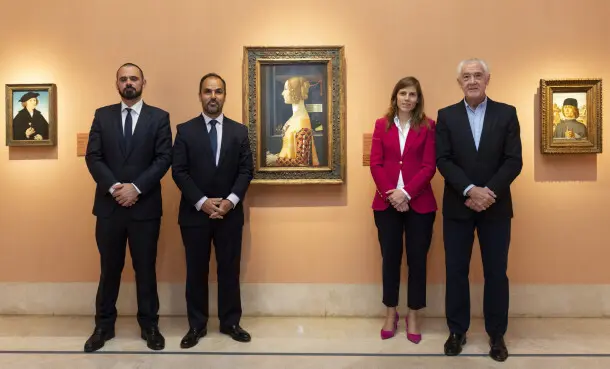 De izquierda a derecha Fernando Garc&iacute;a Mui&ntilde;a , Javier Ramos L&oacute;pez , Cristina Caram&eacute;s y Evelio Acevedo