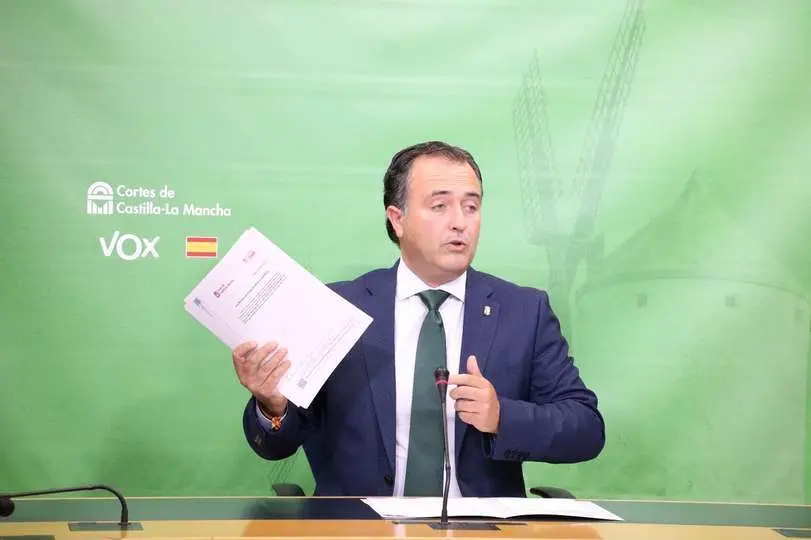 David Moreno, presidente del grupo parlamentario Vox en las Cortes de Castilla-La Mancha