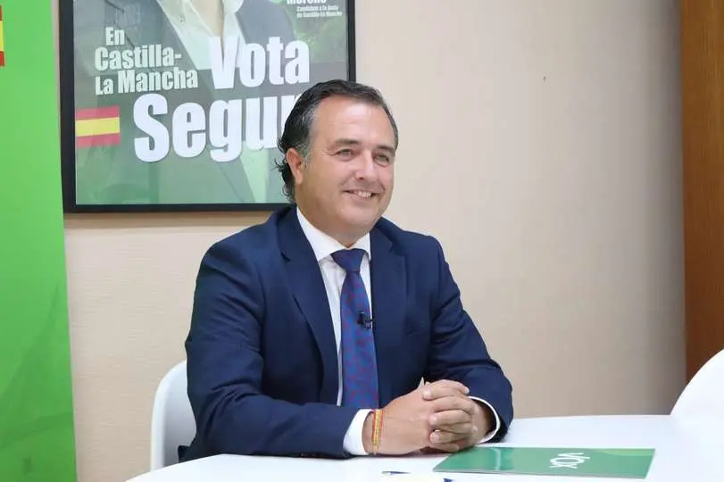 El presidente del Grupo Parlamentario Vox en las Cortes de Castilla-La Mancha, David Moreno