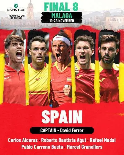 Equipo espa&ntilde;ol de Copa Davis 2024