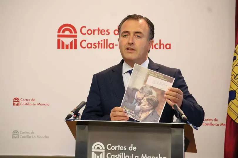 El presidente del Grupo Parlamentario Vox en las Cortes de Castilla-La Mancha, David Moreno
