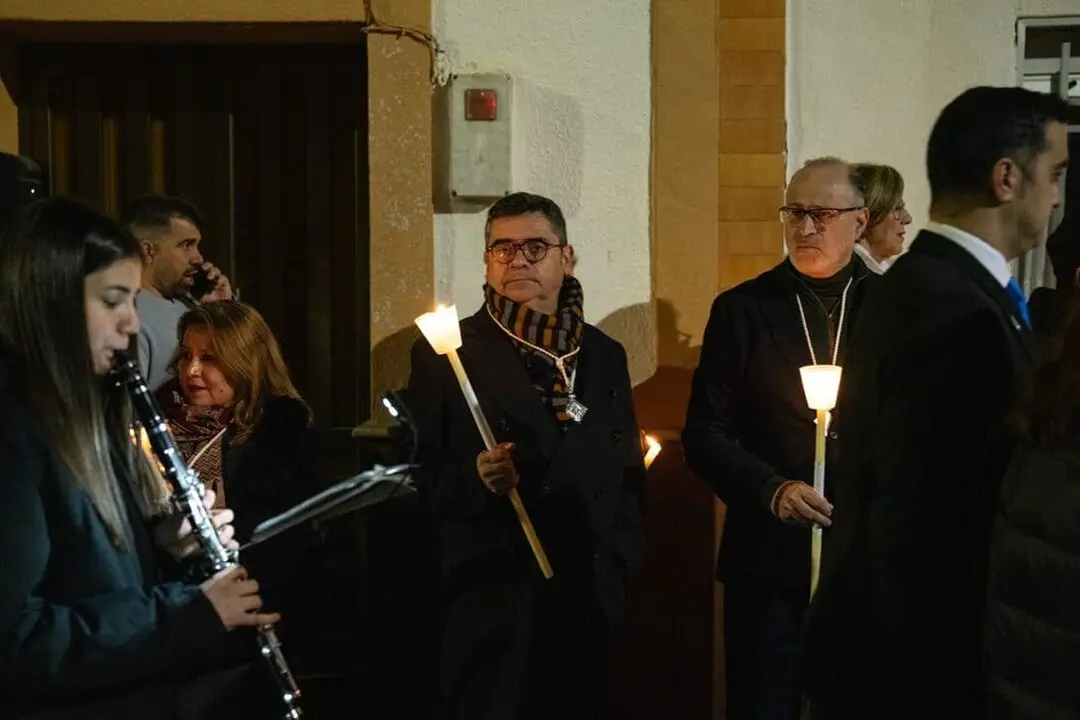 Luis Alberto Mar&iacute;n en la procesi&oacute;n en honor a la Virgen de la Paz
