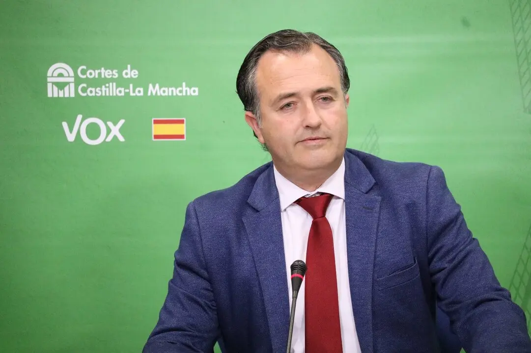 El presidente del Grupo parlamentario Vox en las Cortes de Castilla-La Mancha, David Moreno