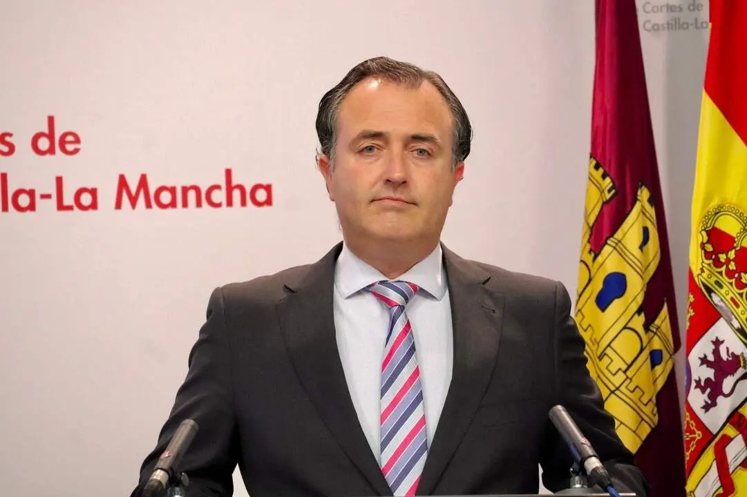 El presidente del Grupo Parlamentario Vox en las Cortes de Castilla-La Mancha, David Moreno
