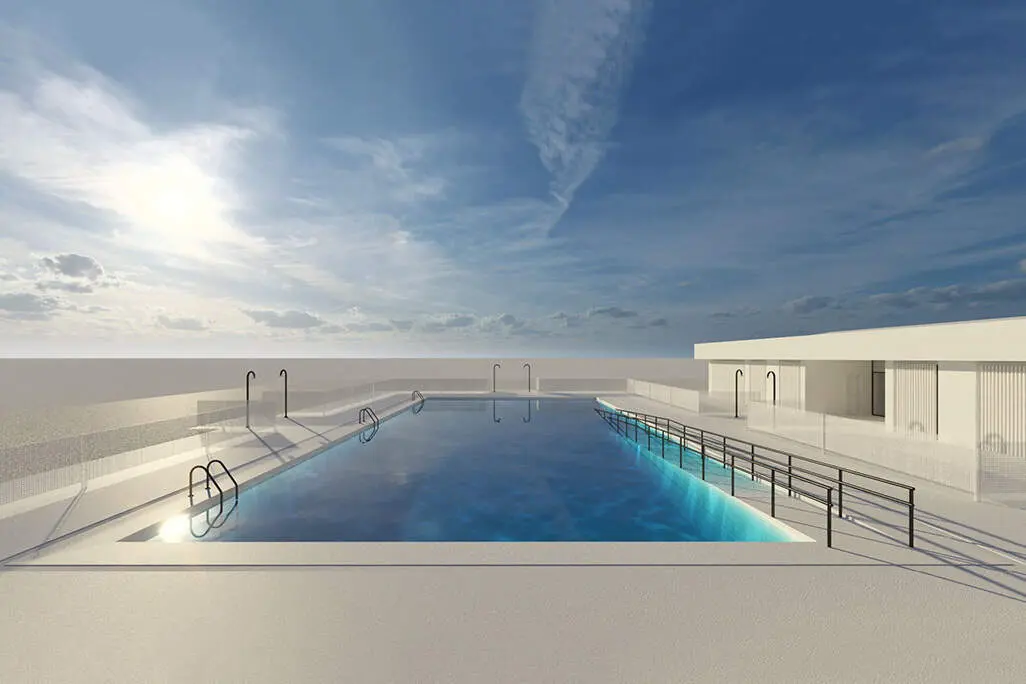 Recreaci&oacute;n virtual del vaso de la piscina una vez ejecutadas las obras