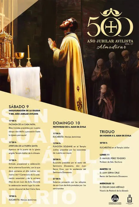 Cartel de actos por la festividad local de san Juan de &Aacute;vila