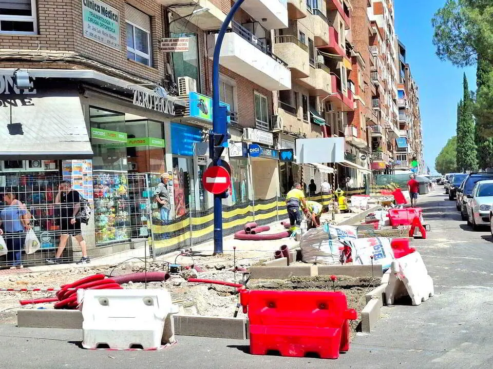 Obras del Paseo del Bosque en Puertollano