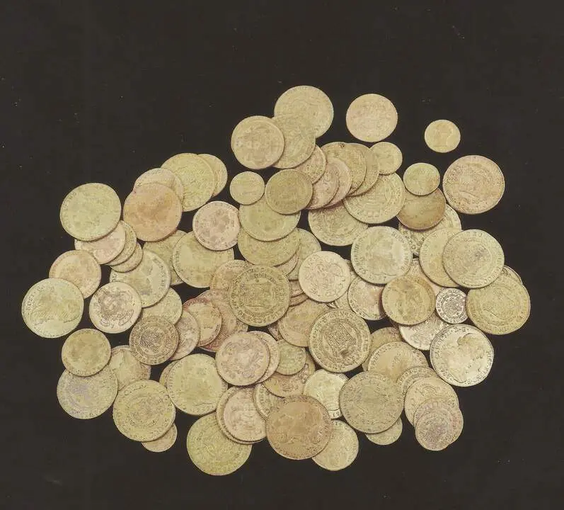 Monedas del tesoro de la calle Toledo. Acu&ntilde;aciones de los siglos XVIII/XIX