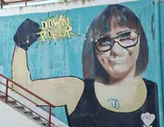 Pintada en el Puente San Agust&iacute;n. Puente de cemento
