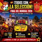 Cartel que anuncia la convocatoria para compartir la final del Mundial en Brazatortas