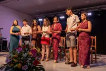Corte de cinta inaugural de las fiestas