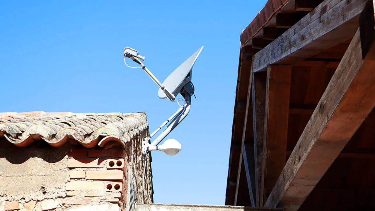 Antenas ubicadas en el Centro de Interpretaci&oacute;n del Valle de Alcudia