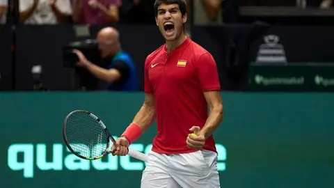 VALENCIA, SPAIN - SEPTEMBER 18: Davis Cup by Rakuten Valencia Group Stage 2022 at Pabell&oacute;n Municipal Fuente de San Luis on September 18, 2022 in Valencia, Spain. (Photo by Diego Souto/ Quality Sport Images / Kosmos Tennis)