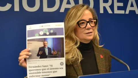 La secretaria del GPP en las Cortes de Castilla-La Mancha, Lola Merino