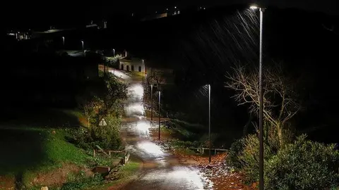 Panor&aacute;mica de parte del trazado que ha quedado totalmente iluminado