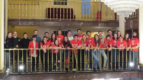Asistentes a la rueda de prensa de presentaci&oacute;n de &lsquo;El a&ntilde;o pasado por agua&rsquo;