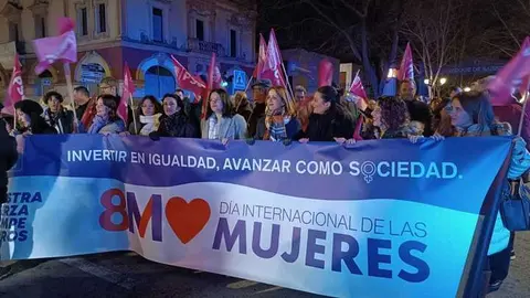 Imagen del PSOE en la manifestacion