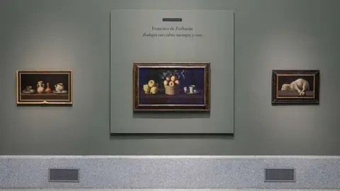 Imagen del Bodeg&oacute;n con cidras, naranjas y rosa en la sala 10 A del Museo Nacional del Prado