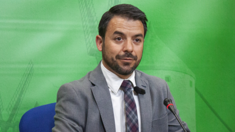 El portavoz de Vox en las Cortes, Iv&aacute;n S&aacute;nchez
