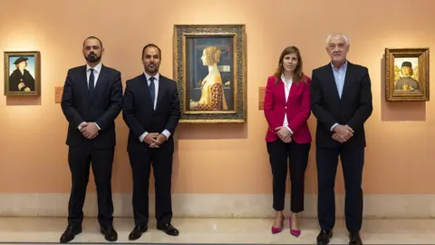 De izquierda a derecha Fernando Garc&iacute;a Mui&ntilde;a , Javier Ramos L&oacute;pez , Cristina Caram&eacute;s y Evelio Acevedo