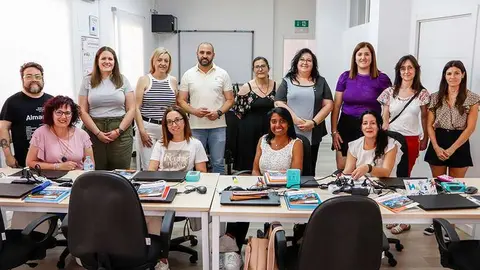 Posado con el alumnado del curso