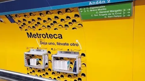 Estaci&oacute;n de Metro de Tetu&aacute;n, d&oacute;nde tuvo lugar la donaci&oacute;n de 250 libros de g&eacute;neros diversos como fomento de la lectura, por parte del Grupo Editorial Sial Pigmali&oacute;n