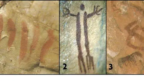 Detalles pict&oacute;ricos de algunos Abrigos: 1 &ldquo;La ventana&rdquo;, 2 &ldquo;Las l&aacute;minas&rdquo;, 3 &ldquo;El Chorrero&rdquo;