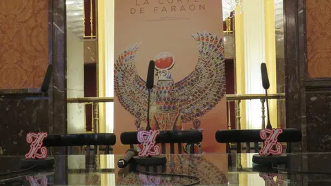 La rueda de prensa de presentaci&oacute;n de La corte de Fara&oacute;n se celebr&oacute; en el Ambig&uacute; del Teatro de la Zarzuela