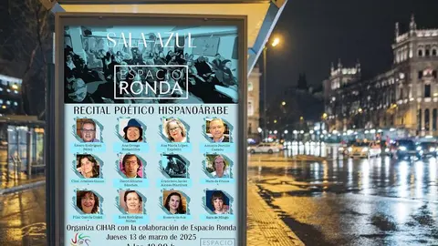 El Recital po&eacute;tico hispano&aacute;rabe tuvo lugar en Espacio Ronda, en Ronda de Segovia, 50 de Madrid