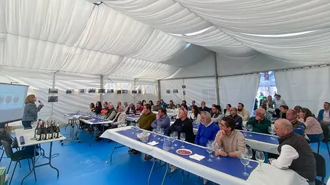 Panor&aacute;mica de la carpa durante la cita de esta ma&ntilde;ana