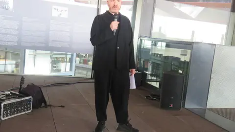 El director del Museo Reina Sof&iacute;a, Manuel Segade,durante la presentaci&oacute;n a la prensa de la reordenaci&oacute;n de las obras escult&oacute;ricas en las terrazas del edificio Nouvel, 6&ordf; planta