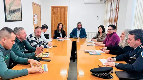 Un momento de la reuni&oacute;n celebrada esta ma&ntilde;ana en el edificio consistorial de Argamasilla de Calatrava