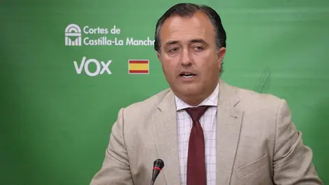 El presidente del Grupo Parlamentario Vox en las Cortes de Castilla-La Mancha, David Moreno