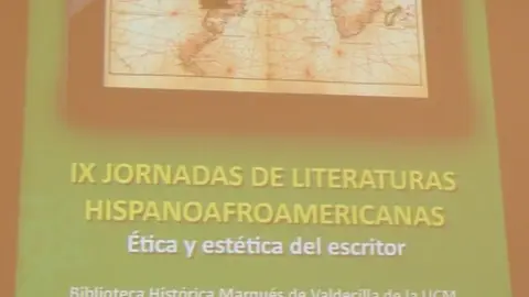 Cartel de las IX JORNADAS DE LITERATURAS HISPANOAFROAMERICANAS. &Eacute;tica y est&eacute;tica del escritor
