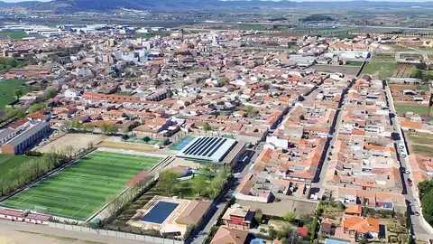 Panor&aacute;mica a&eacute;rea de Argamasilla de Calatrava