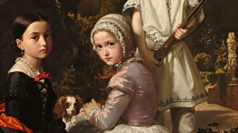 Luisa, Rosa y Raimundo de Madrazo y Garreta, hijos del pintor, 1845. Raimundo de Madrazo