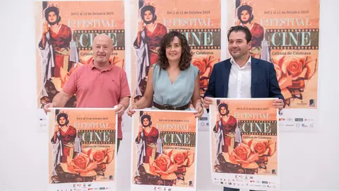Gema Garc&iacute;a, David Triguero y Hern&aacute;n Vald&eacute;s presentan el 12&ordm; Festival de Cine de Calzada de Calatrava
