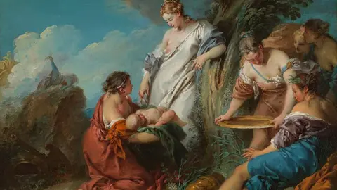 El nacimiento de adonis . Fran&ccedil;ois Boucher. Ol&eacute;o sobre lienzo, 65,5 x 81,4 cm. Hacia 1730