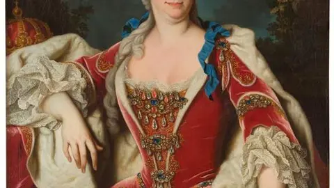 La reina Isabel de Farnesio. Jean Ranc . &Oacute;leo sobre lienzo, 144 &times; 115 cm, 1723 . Planta 1. Sala 20
