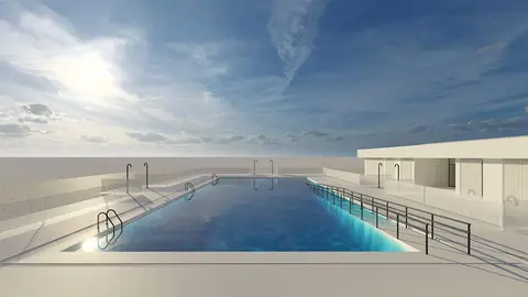 Recreaci&oacute;n virtual del vaso de la piscina una vez ejecutadas las obras