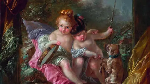 Mar&iacute;a y Luisa, las hijas del pintor, de Luis Paret