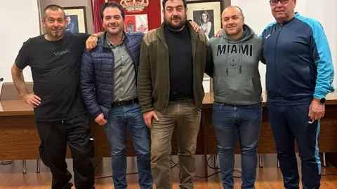 David Triguero, junto a Eusebio, Luciano, Javier y Vicente