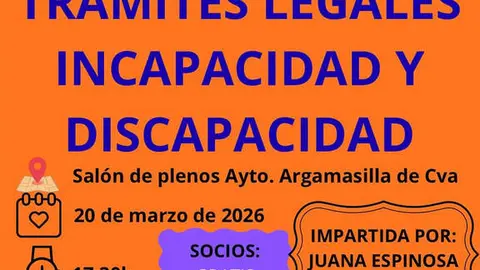 Cartel de la charla de este viernes en Argamasilla de Calatrava