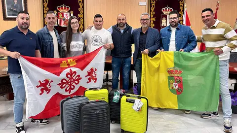 Integrantes de la expedici&oacute;n que este jueves parte hacia Las Vegas