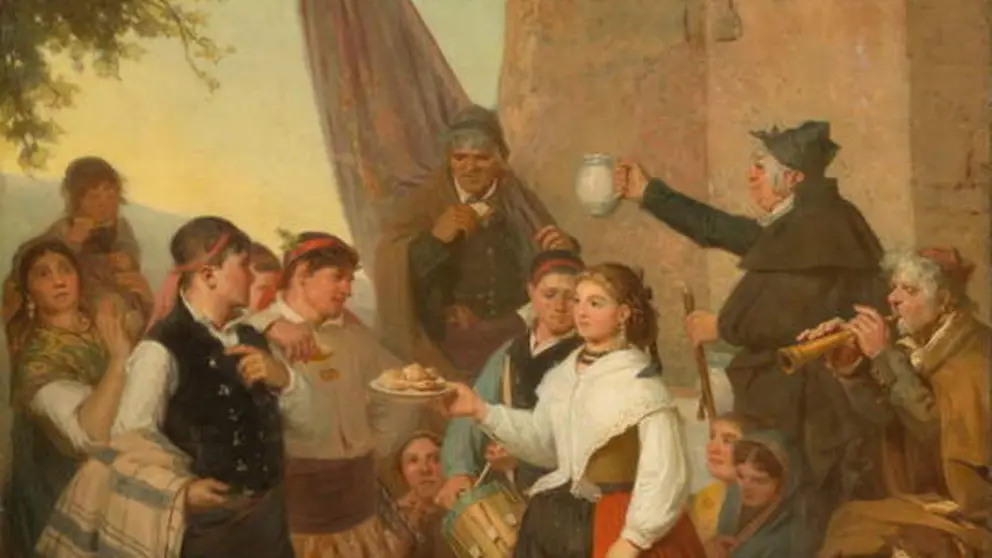 El presente. Fiesta mayor en Moncayo (Arag&oacute;n), la v&iacute;spera del santo patrono, 1866