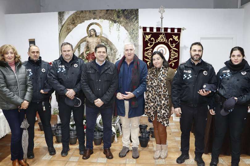 Posado tras la ofrenda floral a San Sebastián